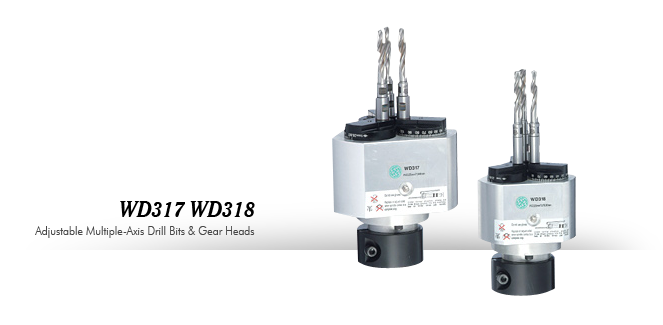 Adjustable Multiple-Axis Drill Bits & Gear Heads